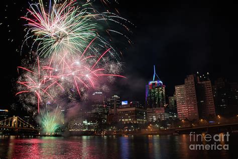 Fireworks Night On The Allegheny River By Zambelli Photograph By Nick