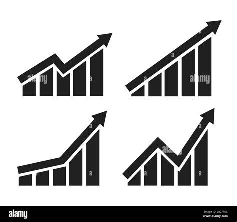 Conjunto De Iconos De Gráfico De Crecimiento Vectorial 4 N 1 Imagen Vector De Stock Alamy