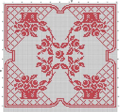 Rose Filet Crochet Chart Crochet Filet Crochet Pinterest Filet