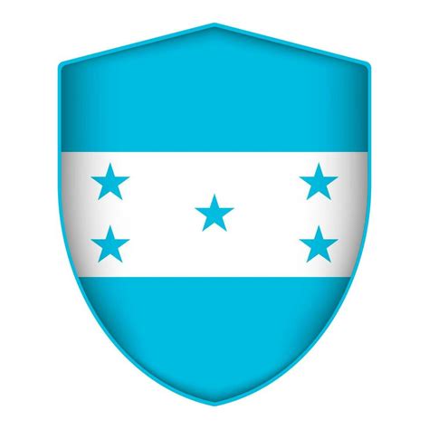 Honduras Flag In Shield Shape Vector Illustration Vector Art