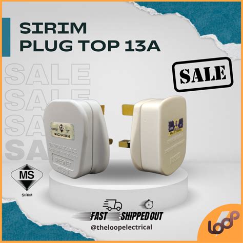 READY STOCK 13A PLUG TOP SIRIM APPROVED UNBREAKABLE 3 PIN PLUG