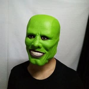 Jim Carrey The Mask Green Costume Halloween Outfit Cosplay Latex Adults