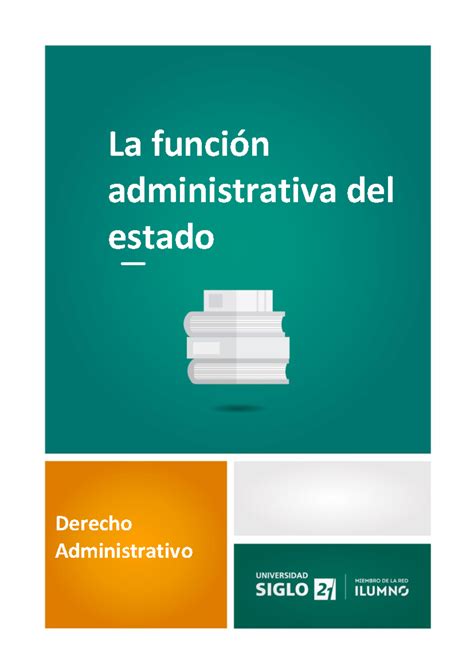 1. La función administrativa del estado - La función administrativa del