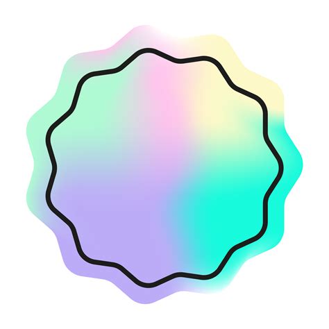 Holographic Sticker Hologram Label Circle Shape PNG Sticker For