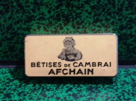 ANCIEN COFFRET BOÎTE Vide métal vintage Bêtises de Cambrai Afchain