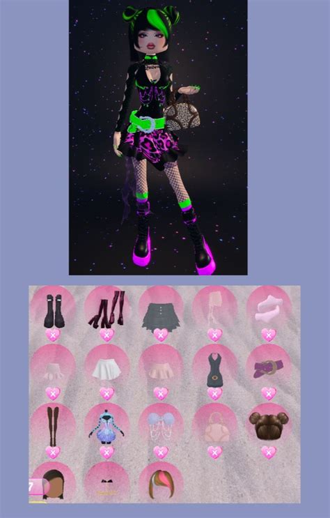 SCENE DTI DRESS TO IMPRESS Neon Outfits Scene Girl Style Dress To