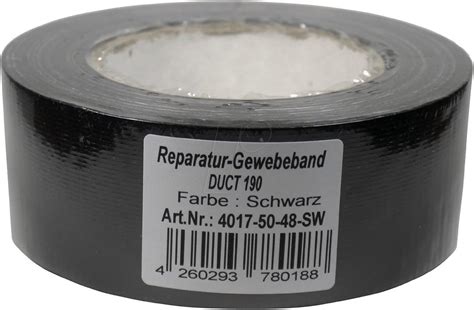 Premium Tape 50mm X 50m Schwarz Ultra Strong Gewebeklebeband Gaffa