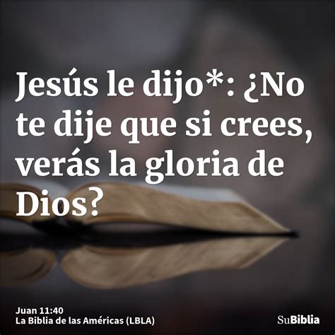 Juan 11 40 Biblia