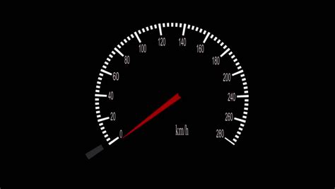 Car Speedometer And Moving Pointer Stock Footage Video Royalty