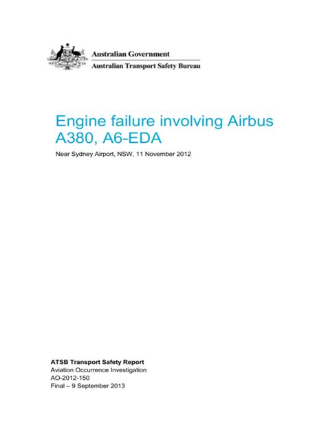 Engine failure involving Airbus A380, A6-EDA