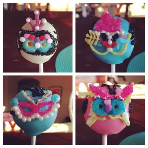 Mardis Gras mask cake pops | Mardi gras cake, Cake pops, Cake