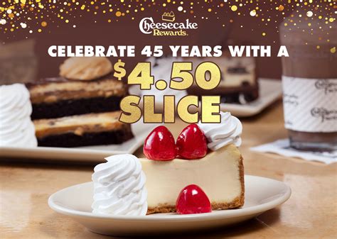 Cheesecake Factory Cakes Menu