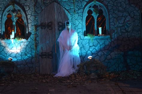 Standing In Front Of The Abbey Façade At Witch Creek Cemetery Annual