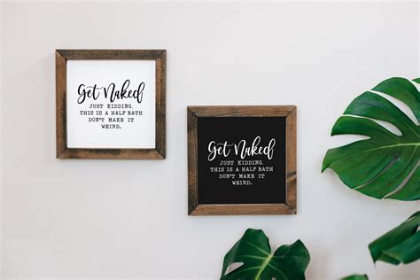 Get Naked Funny Wall Art Humor Gift Funny Bathroom Sign Etsy
