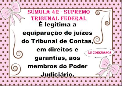 Lu Concursos SÚMULA 42 SUPREMO TRIBUNAL FEDERAL Ortografía