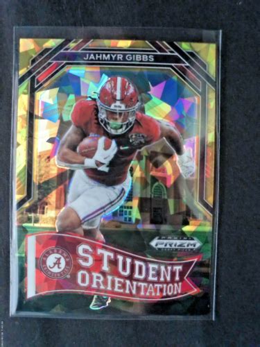 Jahmyr Gibbs Alabama Crimson Tide Prizm Draft Gold Ice Rc