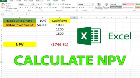 How To Calculate Npv In Excel Net Present Value Calculation 2023 Youtube