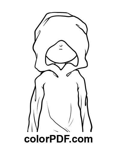 Hooded Man From Thats Not My Neighbor Coloring Pages And Books In PDF