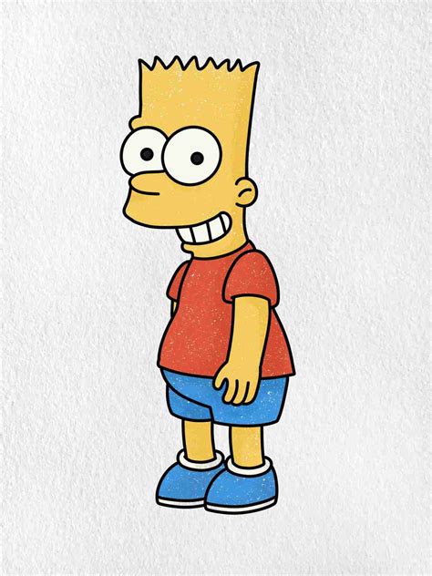 How To Draw Bart Simpson Face Step By Step