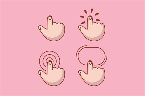 set  touch icons hand drawn cartoon graphic  wawadzgn creative