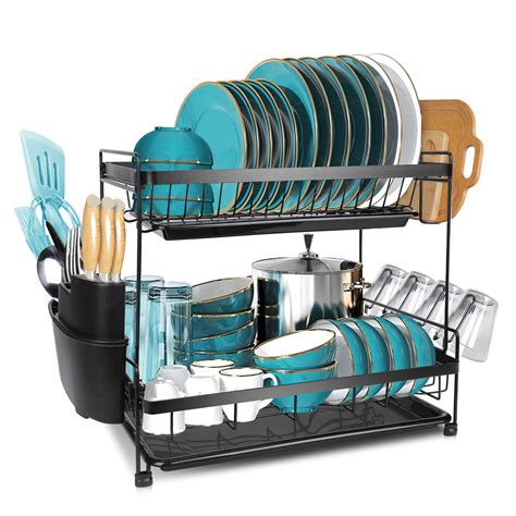 Buy Myiosus Dish Drying Rack 2 Tier Dish Drainer With Drip Tray