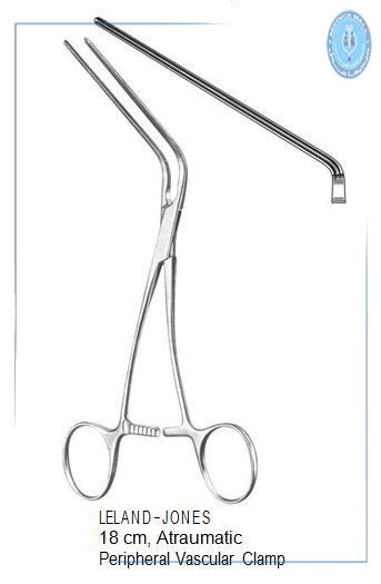 Leland Jones Peripheral Vascular Clamp Atraumatic Cm