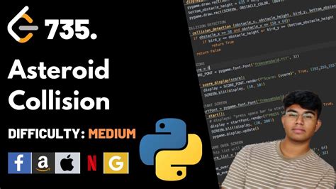 Asteroid Collision Leet Code 735 Theory Explained Python Code Youtube
