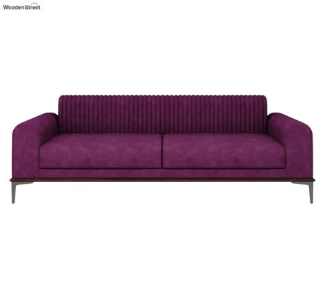 Buy Lorenz 3 Seater Sofa Velvet Mulberry Pink At 32 OFF Online