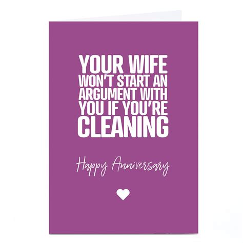 Buy Personalised Punk Anniversary Card Wife Cleaning For Gbp 2 29