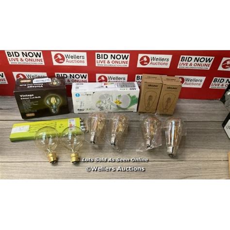 Selection Of Light Bulbs Incl Tekled St Filament Vintage Dimmable