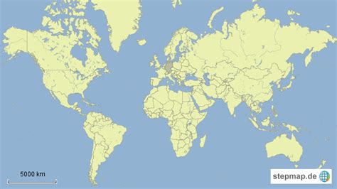 StepMap Weltkarte stumm Landkarte für Deutschland