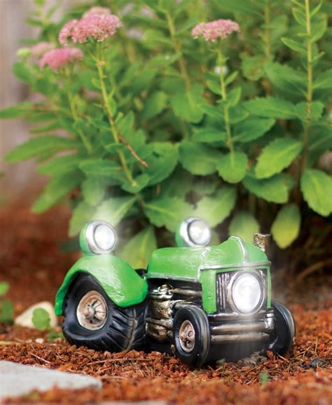 Solar Powered Vintage Tractor Vehicle Garden Decor | Fresh Garden Decor