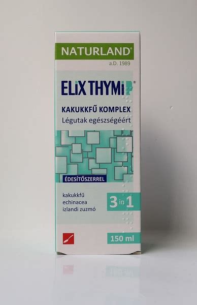 Elix Thymi KakukkfŰ Komplex Naturland 150ml