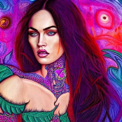 Lexica An Extremely Psychedelic Portrait Of Megan Fox As Lilith