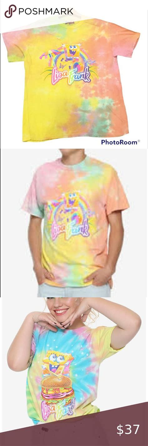 Spongebob X Lisa Frank Tie Dye T Shirt Tie Dye T Shirts Dye T Shirt Lisa Frank Shirt