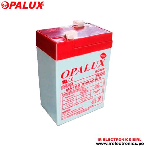 Bateria Seca V Ah Rojo Opalux Dh A Ir Electronics