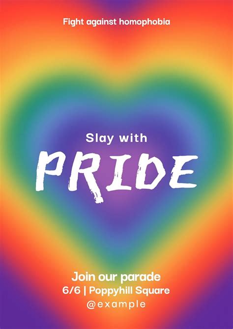 Pride Parade Poster Template Free Editable Template Rawpixel