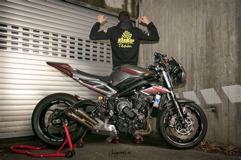 Umgebautes Motorrad Triumph Street Triple Von Warm Up Zweiradtechnik