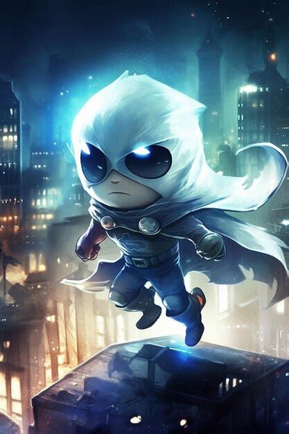 premium ai image adorable  superhero ghost