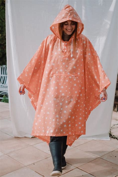 Clima Bisetti Ponchos De Pluie Fluffy Coral Poncho De Vélo Poncho