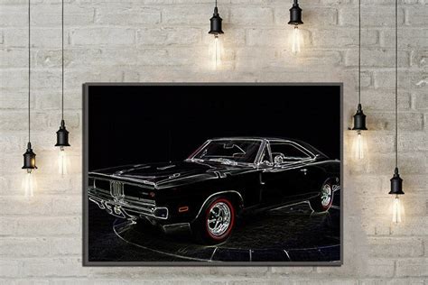 Dodge charger poster Car posters Dart swinger Muscle car | Etsy