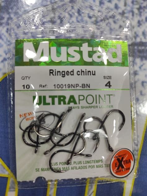 Anzuelo Num 4 10 Unid Mustad Ojal Ringed Chinu