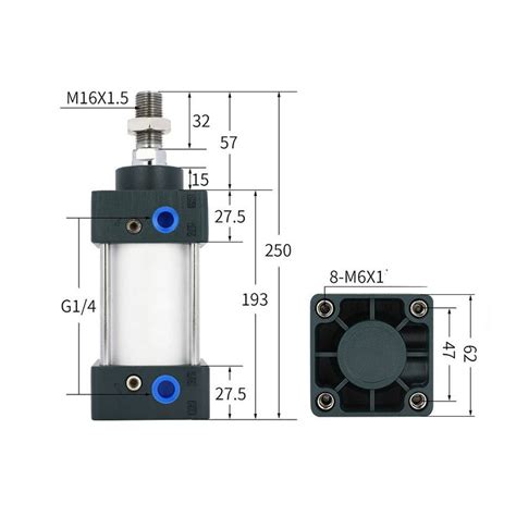 Magnetic Aluminum Alloy Cylinder Sc X Pneumatic Components Ebay