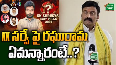 Raghurama Krishnam Raju First Reaction On KK Survey AP Politics