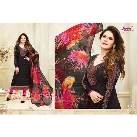 Cotton Stitched Ladies Party Wear Churidar Suit Machine Wash And Hand