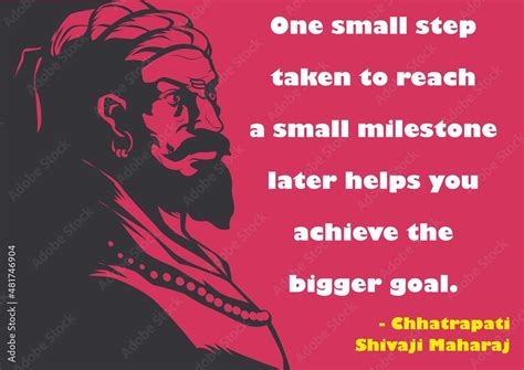 INSPIRATION MOTIVATIONAL QUOTES - CHHATRAPATI SHIVAJI MAHARAJ IMAGE 2 Stock Illustration | Adobe ...