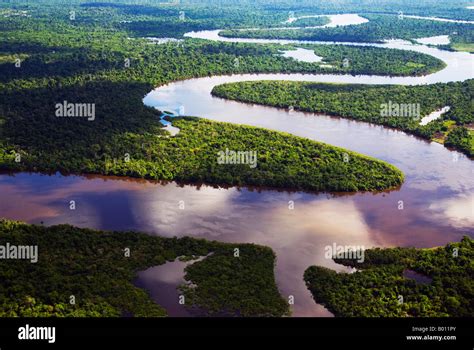 Peru, Amazon, Amazon River. Bends in the Nanay River, a Tributary of ...