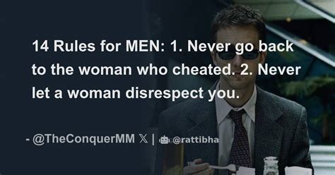 14 Rules For Men 1 Never Go Back To The Woman Who Cheated Thread