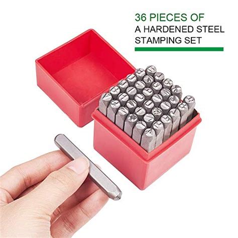 Ph Pandahall Pcs Letter And Number Metal Stamp Set Inch Mm