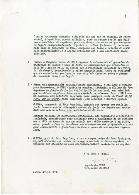 Declara O Do Mpla Sobre A Posi O Portuguesa No Processo De